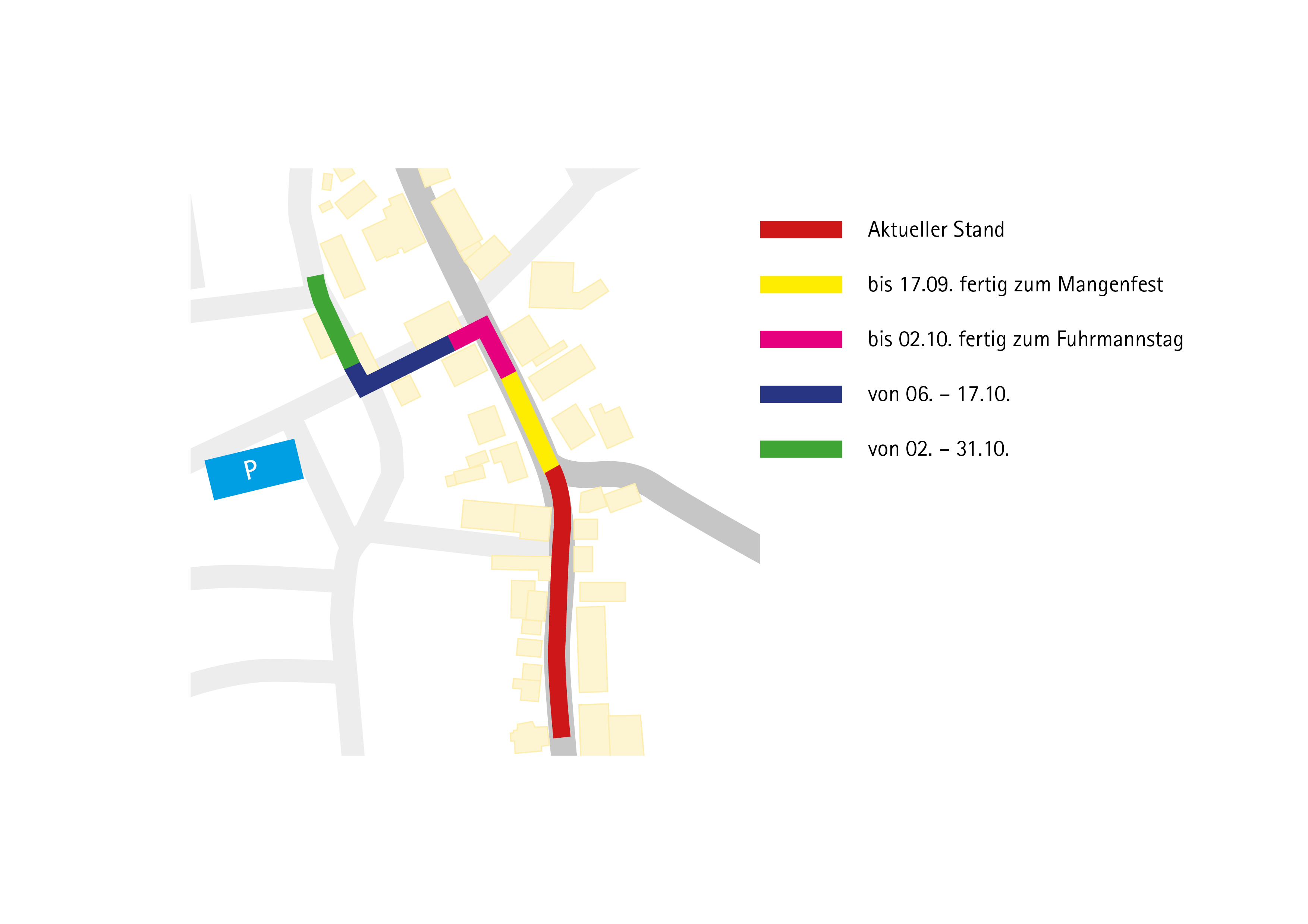 Geplante Baufortschritte in der Innenstadt