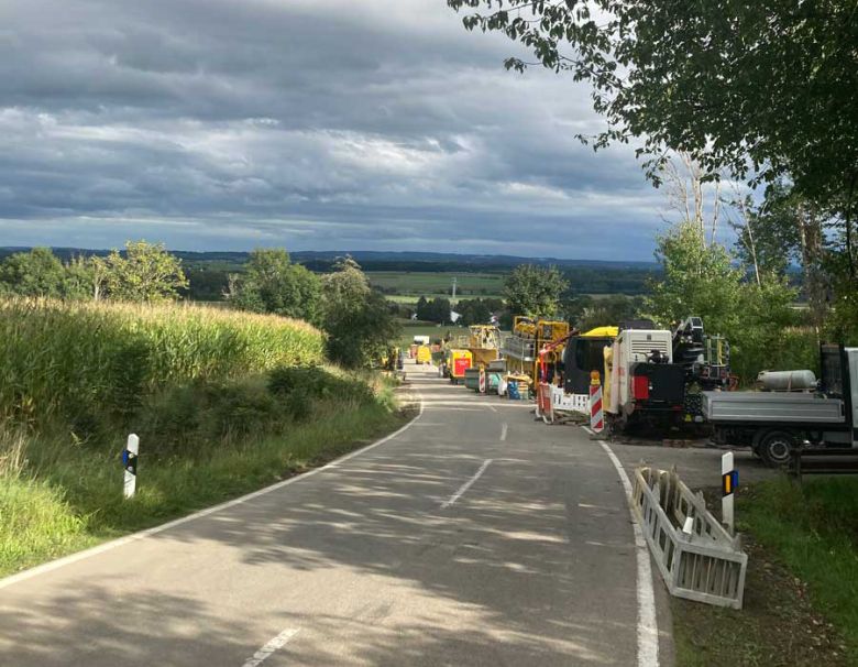 Beschilderung &uuml;ber Baumassnahmen in Sattenbeuren